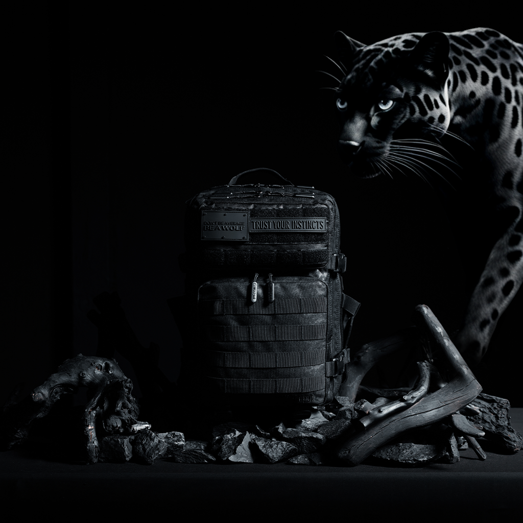 25L Backpack Black Leopard