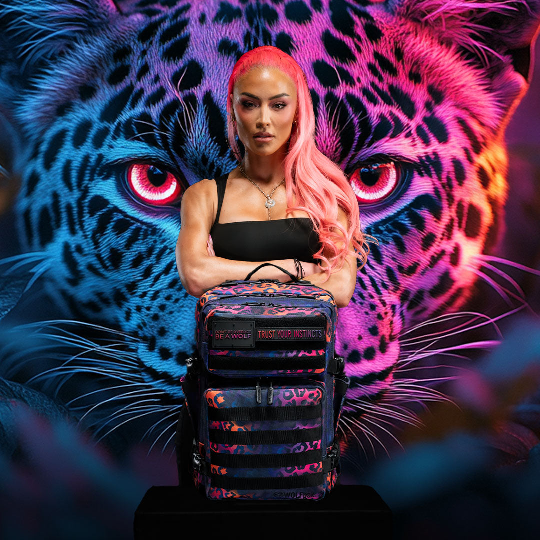 25L Backpack Neon Leopard