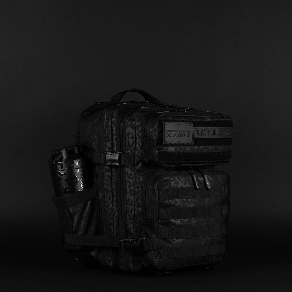 25L Backpack Black Leopard